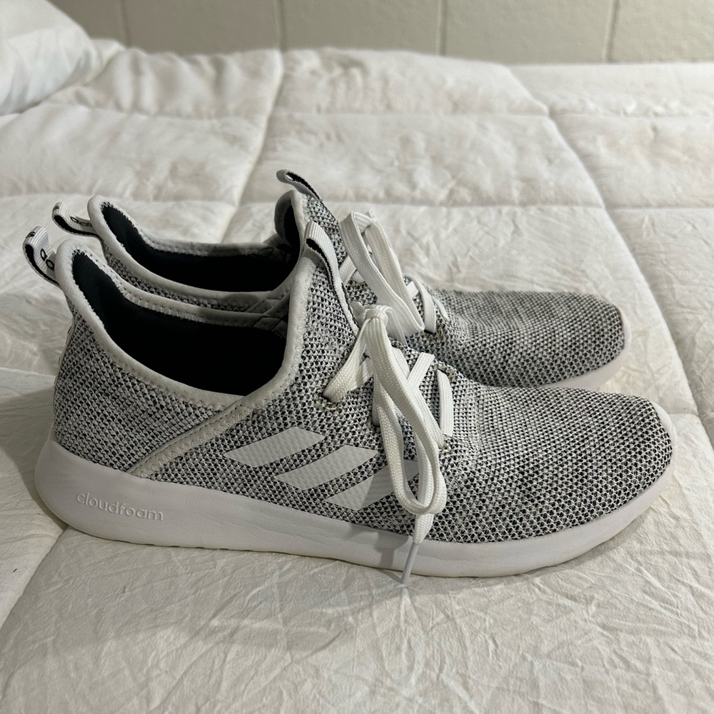Adidas Black and White Sneakers women’s size 9.
